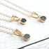 Petite Green Round Druzy Gold Necklace